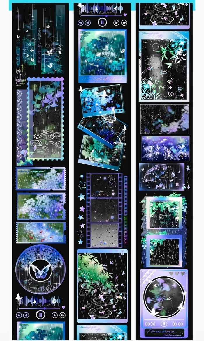 Scenery/Background PET Tape Stickers for Journaling,Scrapbooking,DIY