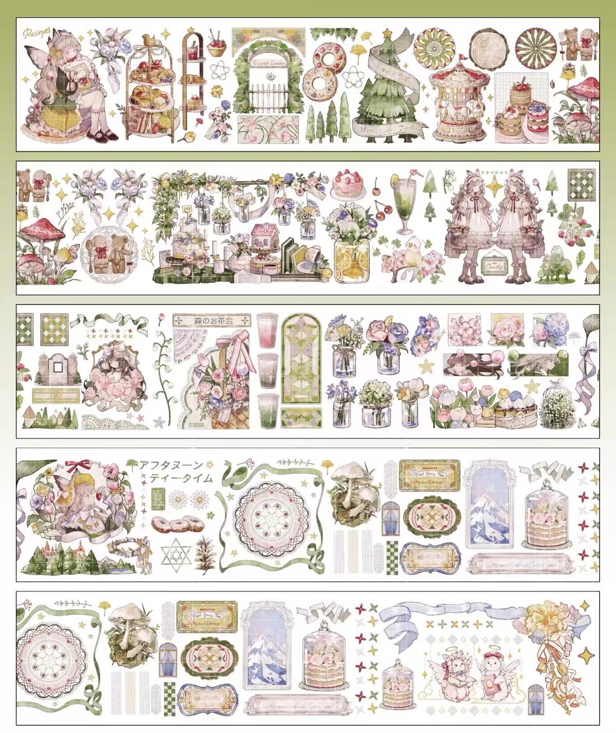 Character PET Tape Stickers for Journaling,Scrapbooking,DIY