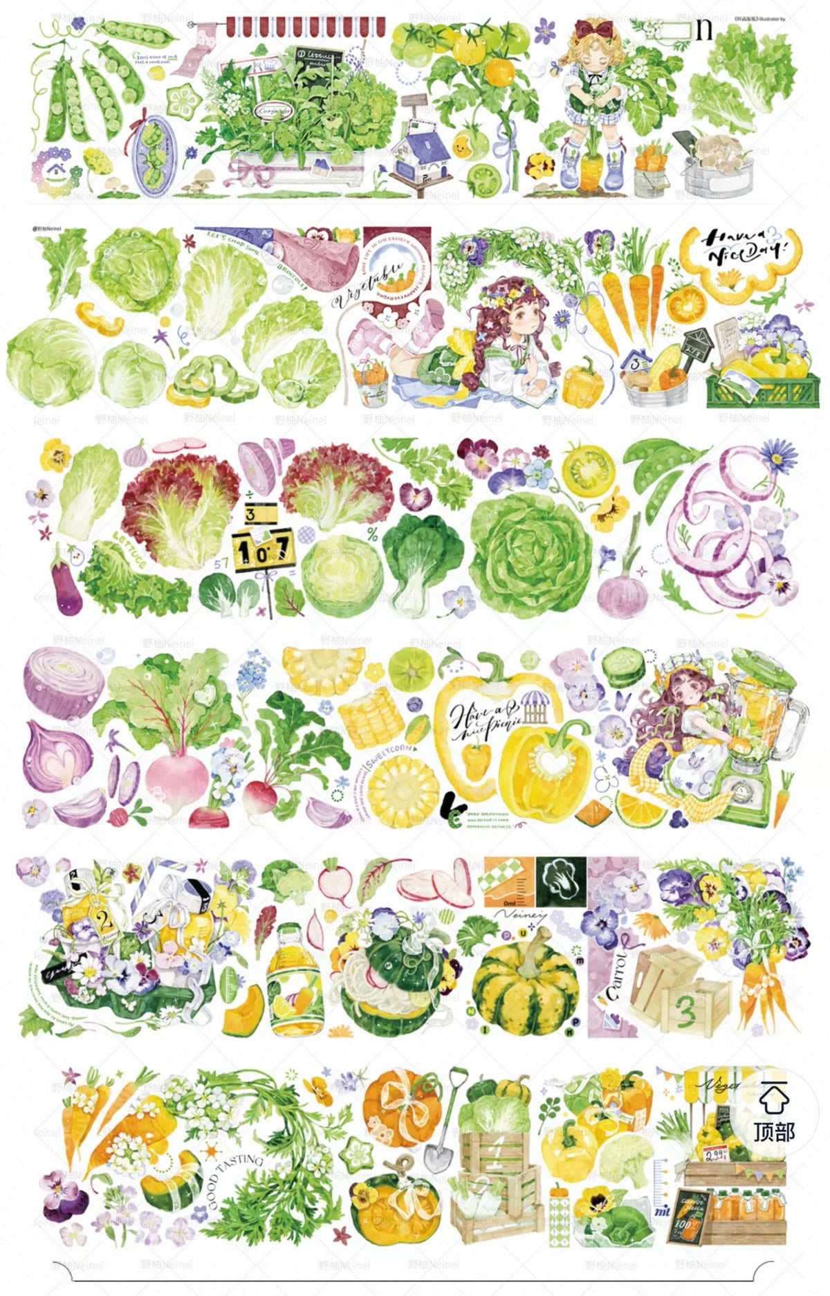 Character PET Tape Stickers for Journaling,Scrapbooking,DIY