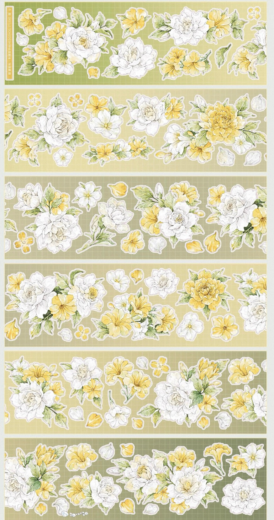 Flowers and plants PET Tape Stickers for Journaling,Scrapbooking,DIY