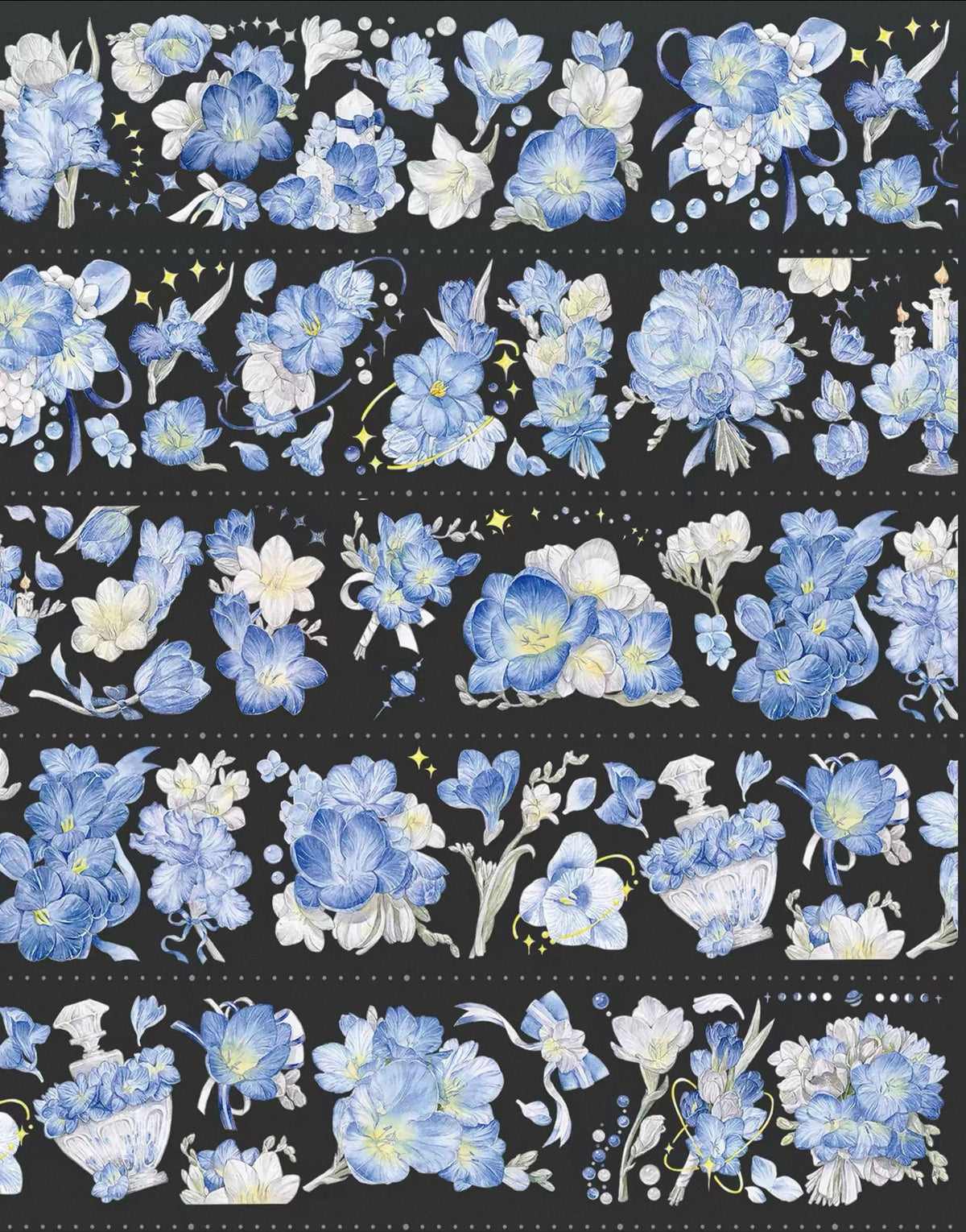 Flowers and plants PET Tape Stickers for Journaling,Scrapbooking,DIY