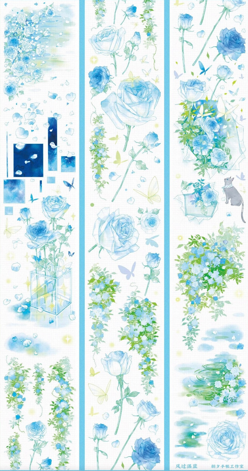 Flowers and plants PET Tape Stickers for Journaling,Scrapbooking,DIY