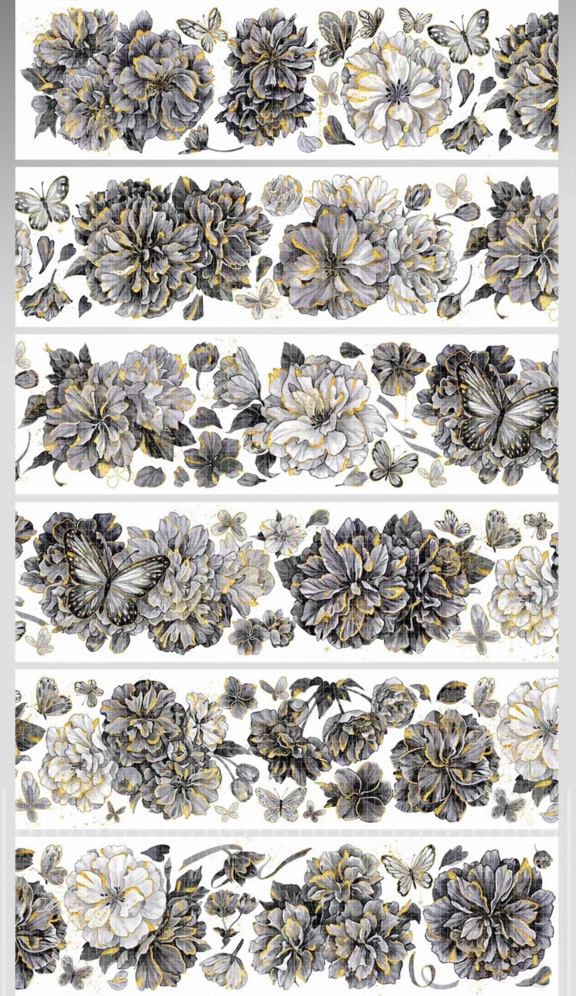 Flowers and plants PET Tape Stickers for Journaling,Scrapbooking,DIY