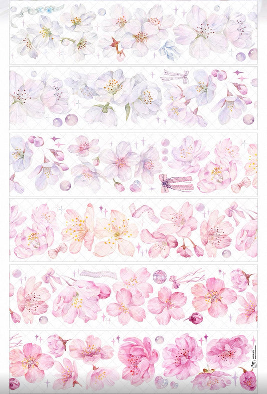 Flowers and plants PET Tape Stickers for Journaling,Scrapbooking,DIY