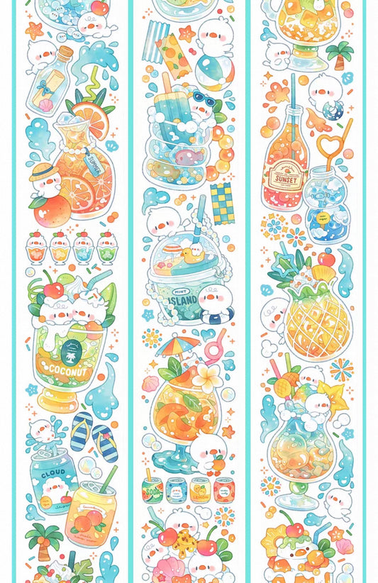 Animal and food PET Tape Stickers for Journaling,Scrapbooking,DIY