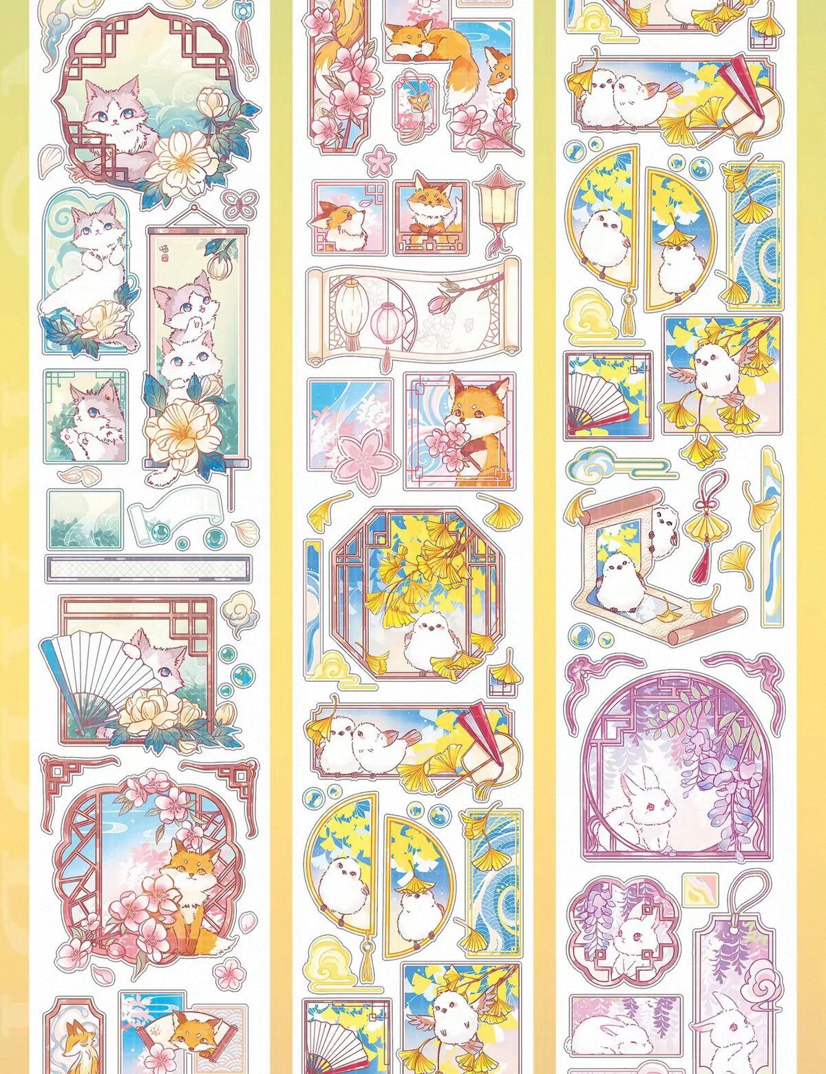 Animal and food PET Tape Stickers for Journaling,Scrapbooking,DIY