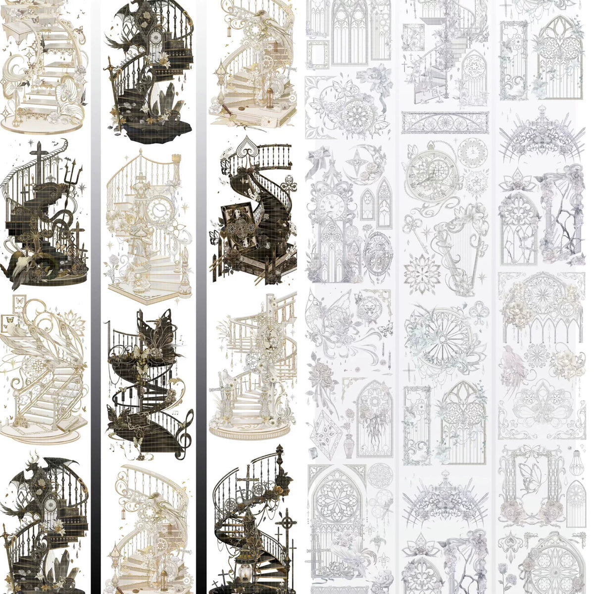 Scenery/Background PET Tape Stickers for Journaling,Scrapbooking,DIY