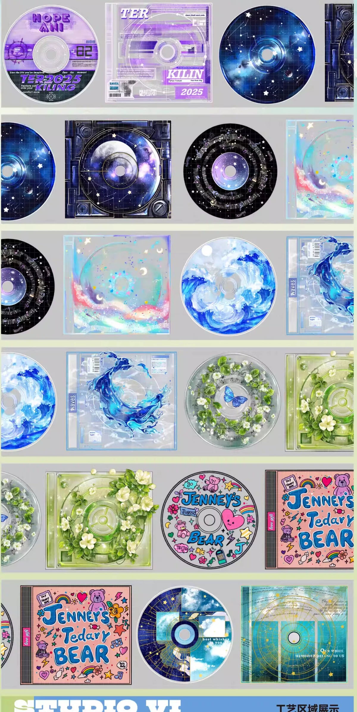 Scenery/Background PET Tape Stickers for Journaling,Scrapbooking,DIY